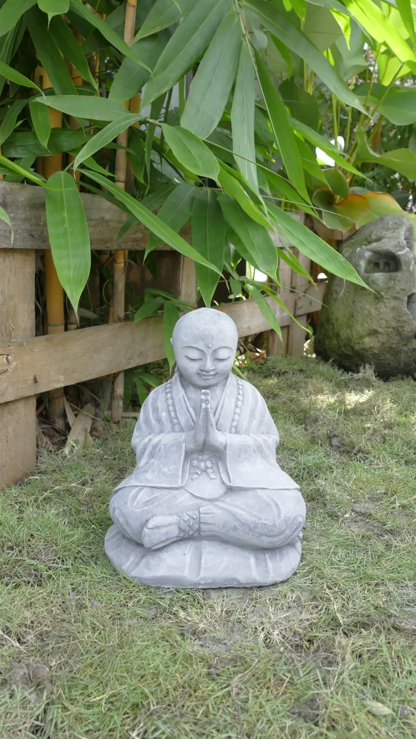  Product image 1 of the product “Rokesh - Sitting praying Monk, 35cm H | cast stone ”